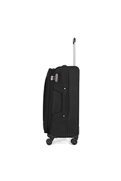 Giordano Softside Luggage Trolley Bag 3 pcs Set-Size (31-27-19-inch)Black