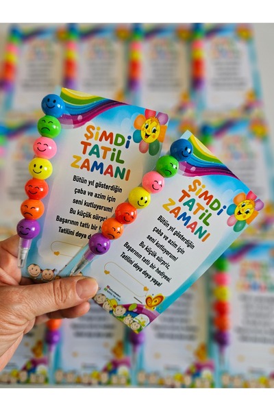 SOFT 30 Adet şimdi tatil Zamanı temalı Yumurtlayan kurşun kalem