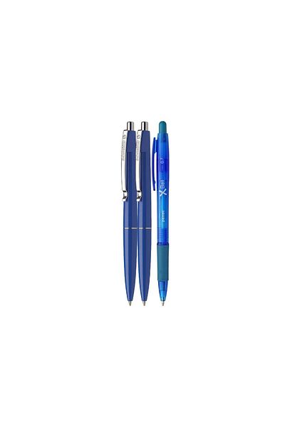 SCHNEIDER Premium Set - 2 Schneider Retractable Pens - Blue, Blue Writing and Xball Pen