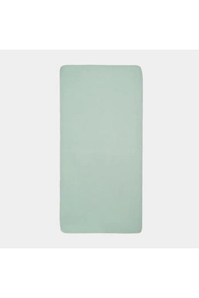 Little Dutch Set de 2 cearșafuri cu elastic din bumbac, 60 x 120 cm, verde cenușiu