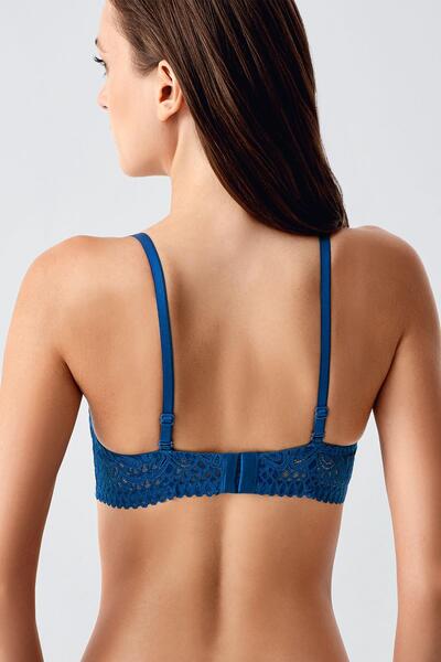 C&City Бюстгальтер з мереживними деталями Push Up C18355 Антрацит