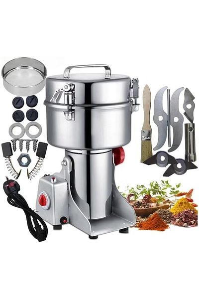 Denx Electric Coffee Grinder Machine Spice Grinder Bean Grinder 3000W 800g with 22 Extra Spare Parts