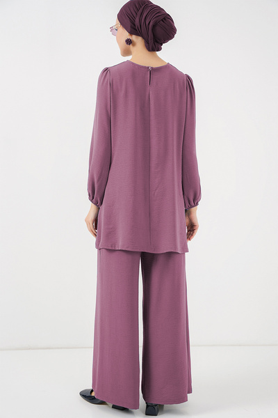 Bigdart Ayrobin Tunik Pantolon Alt Üst Takım 6712 - Koyu Lila