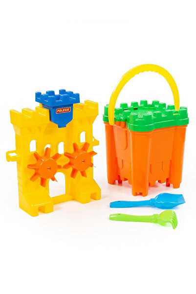 Polesie Kale Kum Değirmeni Kale Kova Maxi Elek Kürek Tırmık Sulama Kabı Kum Kalıpları