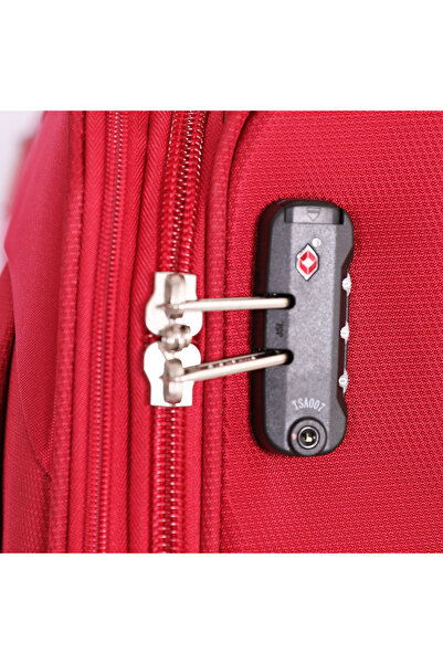 Giordano Softside Luggage Trolley Bag 3 pcs Set-Size (31-27-19-inch)RED