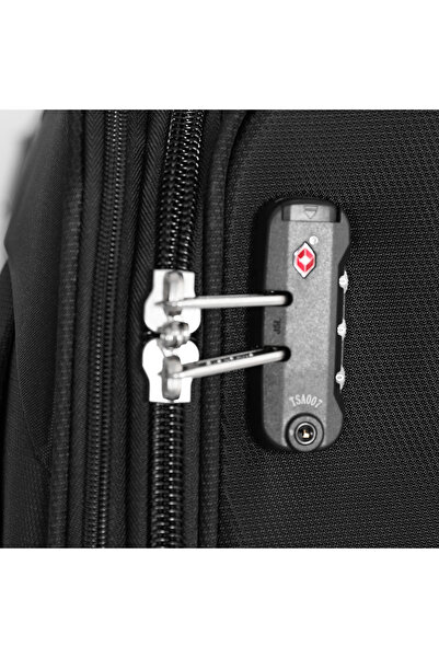 Giordano Softside Luggage Trolley Bag 3 pcs Set-Size (31-27-19-inch)Black