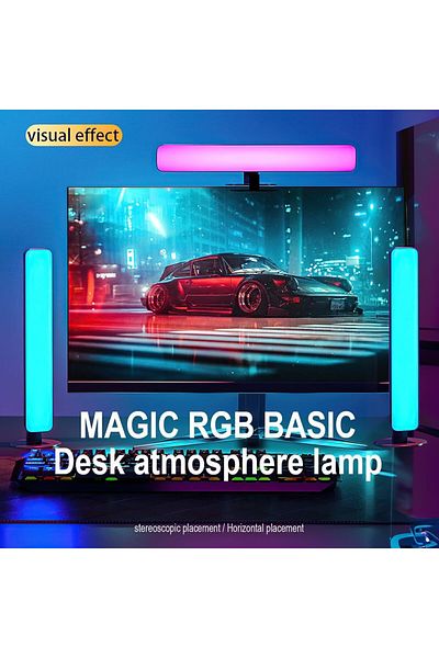 COOYA 15 dynamic modes LED light bar, colour changing gaming TV backlight with remote control