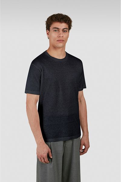 PAUL&SHARK Men's Crew Neck Short Sleeve Regular Fit Cotton Navy Blue T-Shirt 25411020A-013
