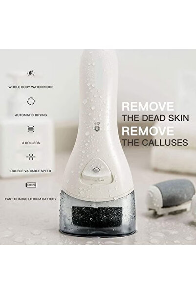 Arabest Electric Hard Skin Remover,With 3 Roller Heads 1 Cleaning Brush USB Cord,For separating dead skin