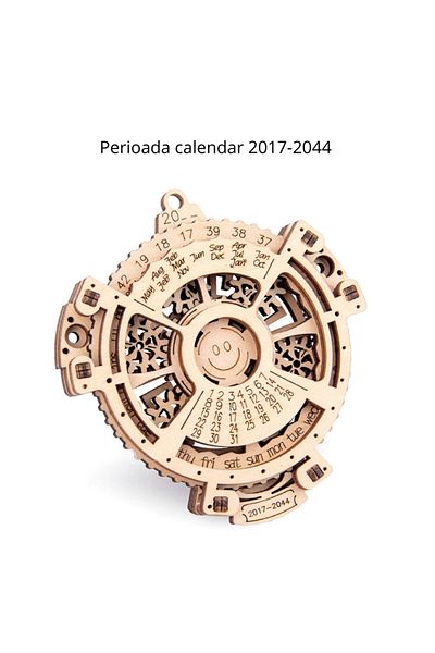 OEM 3D wooden puzzle, Calendar, 21 Pieces, wooden, 10.5 x 9.5 cm, decorative element in your home