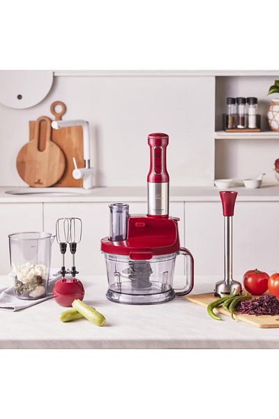 Karaca Prosteel 2000w Red Food Processor - Mastermaid