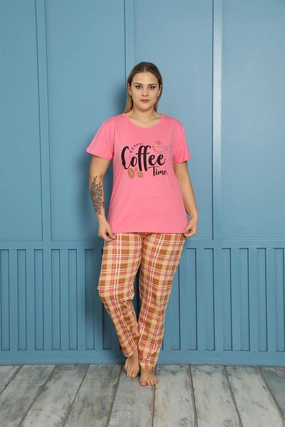 Celira Women's 100% cotton short sleeve plus size pajama set