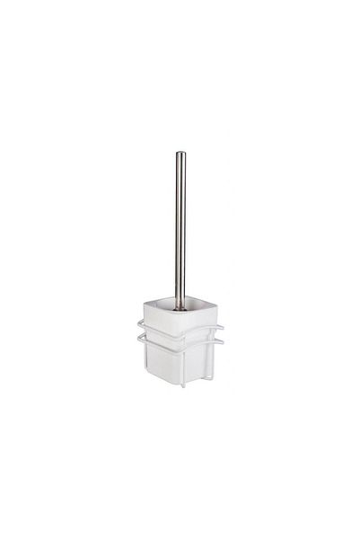 Saban Wall Mounted Toilet Brush |   Stainless Steel Handle, Replaceable Brush Head, Screw Mon