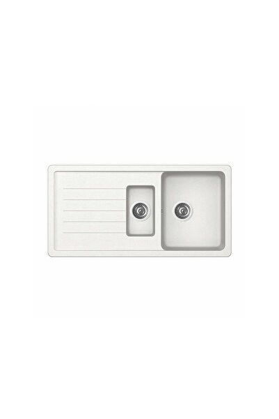 ukinox Ukınox Valente D-150L Beyaz Granit Evye S80G5