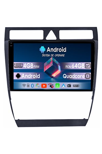 navi-it Dedicated navigation Audi A6, C5 1997-2004, 4GB RAM 64GB ROM, Quad Core, 9" Display 1K, Android 14