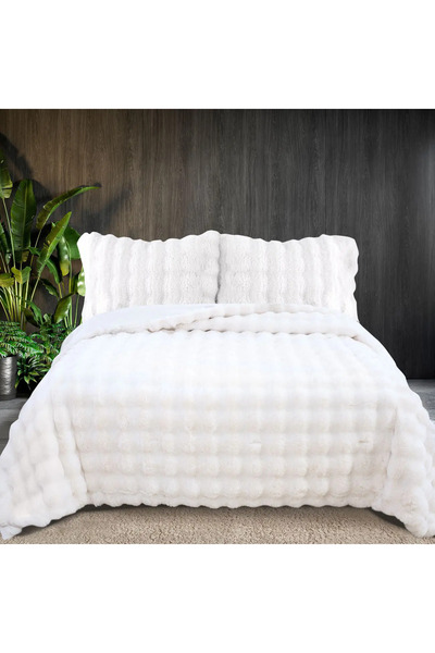 ELLE HOME Rabbit Çift Kişilik Yatak Örtüsü - Krem