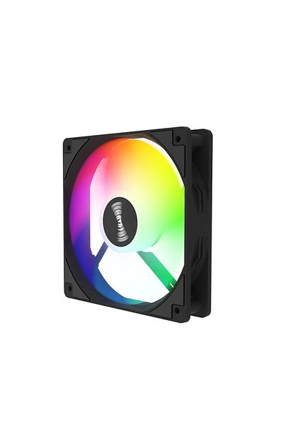 Choice مبرد هواء RGB أبيض أسود 120 × 120 × 25 مم 12 فولت مراوح RGB لتبريد علبة الكمبيوتر