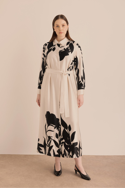 Aker Desenli Gömlek Elbise