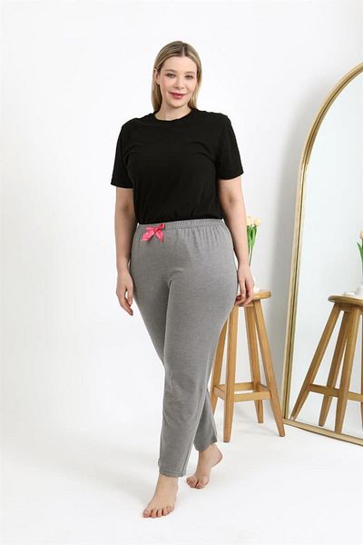 Celira Women's Cotton Plus Size Bottom Pajamas Gray