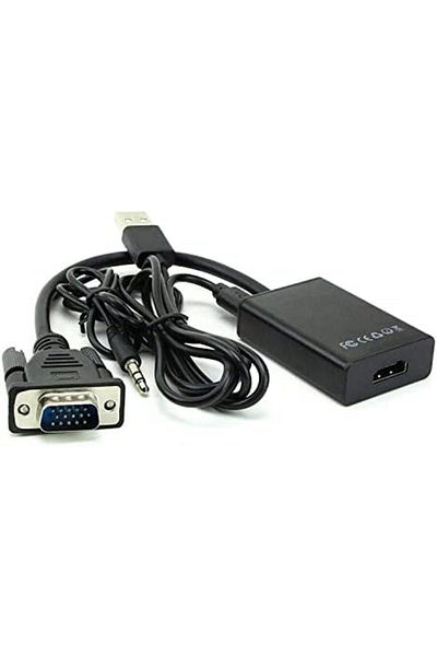 Other HiVISION VGA to HDMI Cable Converter with USB Audio Input, 1 Port