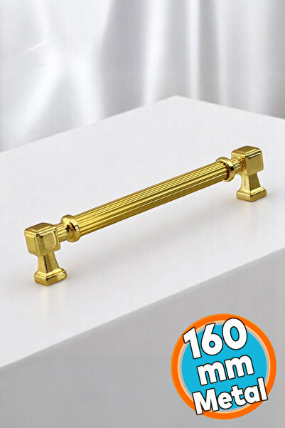 NZB Mobilya Çekmece Mutfak Dolabı Dolap Kulpları Kulbu Kulpu Gold Altın Metal Kulp 160 mm - 16 cm