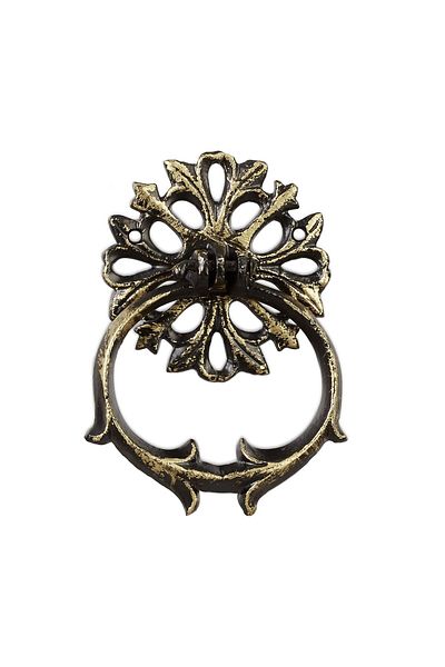 Relaxdays Door knocker, cast iron, brown, 13x9.5x2 cm