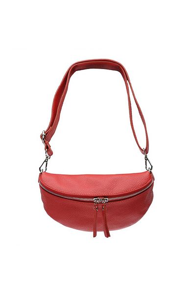 Toro Nero Women's Red Genuine Leather Bag Waist Glam