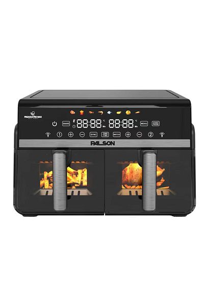 PALSON Air Fryer Digital Dual Zone 10l, Glass Window, 2200w, 40018