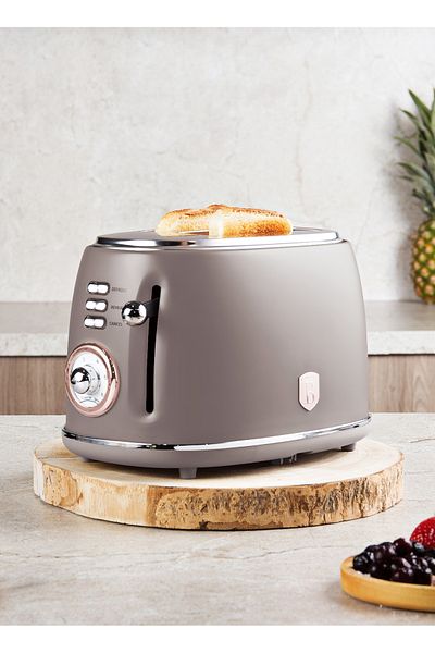 Berlinger Toaster For Toasting Bread Stainless Steel Taupe Collection Time Adjust