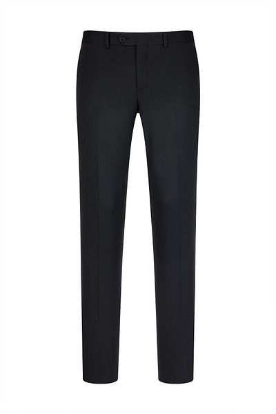 Hatemoğlu Черен панталон Slim Fit със странични джобове от плат
