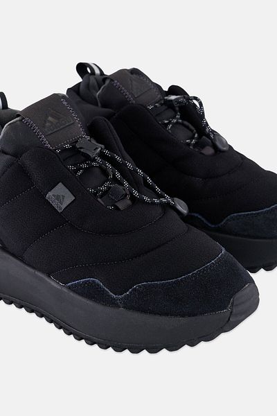 adidas Women X_plrboost Puffer Elastic Lace Running Shoes, Black