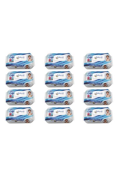 Babysoft Wet Wipes Set, 12 X 120 Pcs