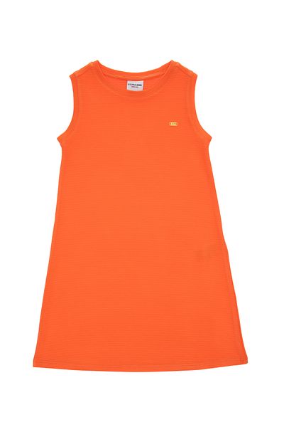 U.S. Polo Assn. Girls' Pomegranate Flower Crew Neck Sleeveless A-Form Basic Knitted Dress 50300648-Vr039