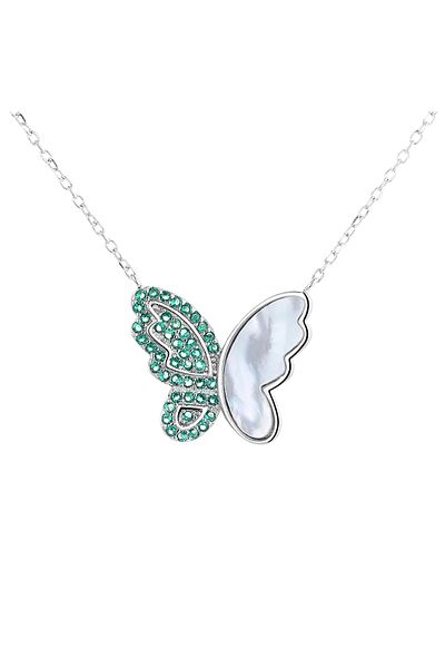 delis Lantisor argint 925, JW1254, model fluture, placat cu rodiu