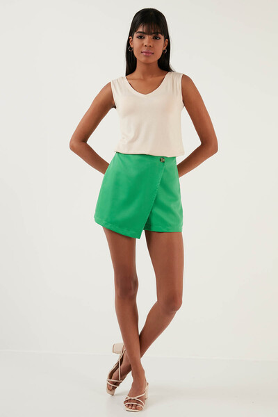 Lela Slim Fit V Yaka Kalın Askılı 2' li Paket Bluz BLUZ 5864384S2