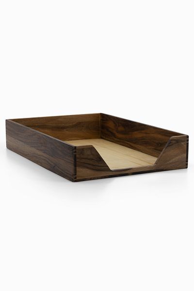 Woodsaka Reka A3 Paper Tray & Briefcase - Walnut - Holds 500 Papers