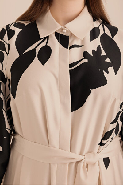 Aker Desenli Gömlek Elbise