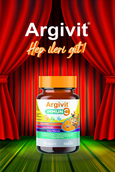 Argivit Immun C Tablet (Black Elderberry, Vitamin C, Zinc, Quercetin, Lactoferrin, Grape) 30 Tablets