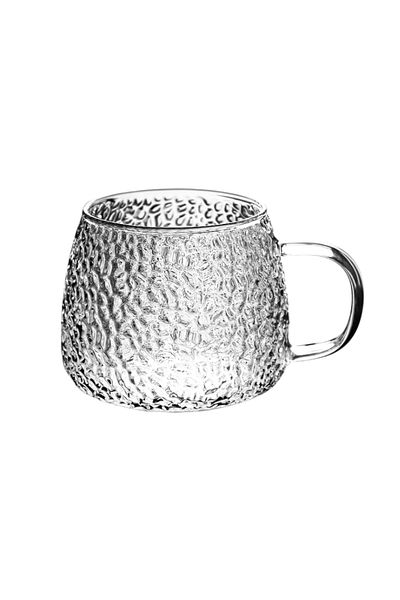 OEM Cana Ananas cu maner transparent din sticla, 13 x 8 x 8 cm - ergonomica si usor de manevrat, 420 ml