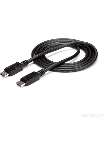 Generic كابل DP إلى DP DisplayPort 1.5 مزود بمزلاج - 1.5 متر، أسود