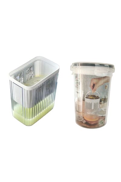 MTA HİGH-TECH 2.2 Liter Yogurt Straining Apparatus and 1.5 Liter Olive Storage Container