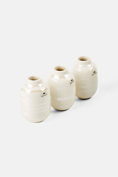 KAHLER 3 Pcs Omaggio Vase Miniature, White