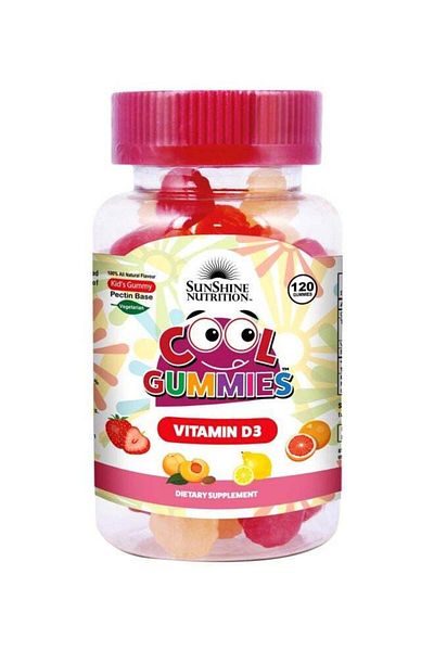 Sunshine Nutrition Cool Gummies Vitamin D3 Dietary Supplement- 120 Gummies