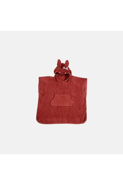 kikadu Halat de baie poncho cu bumbac organic, iepuraș