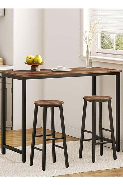 ALMUFARREJ Bar table, rectangular kitchen table 90x30x100 cm