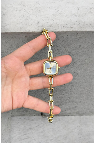 STAİNLES ساعة كوارتز موديل أنيق وبسيط للنساء طول الساعة 20 سم