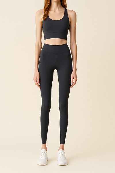 HNX Women's High Waist Tight Full Length Sports Leggings |   Denim