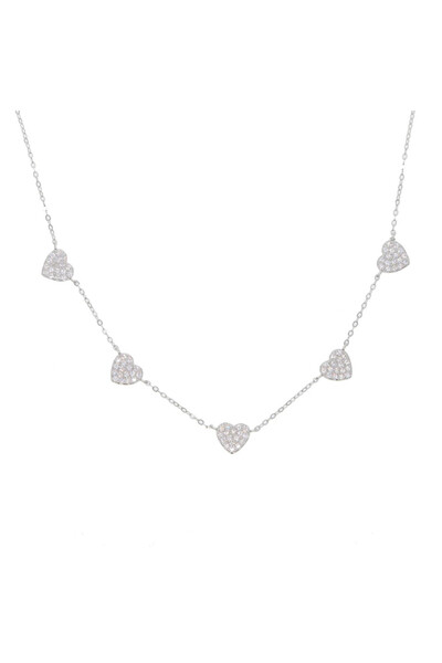 delis Chocher argint 925, JW640, model inimioare cu zirconiu, placat cu rodiu