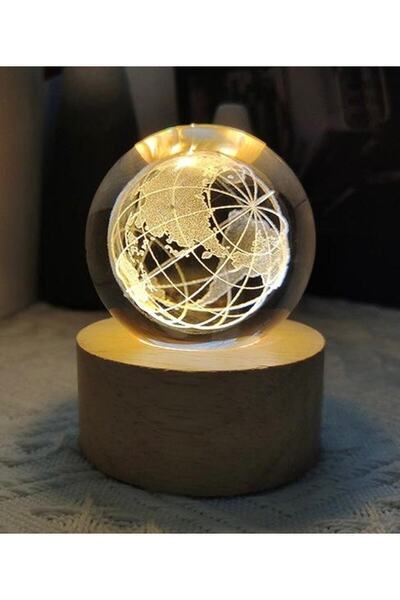 cosy home gift Dünya Büyük Cam Küre Elektirikli Çalışır Kablolu Ahşap Zeminli