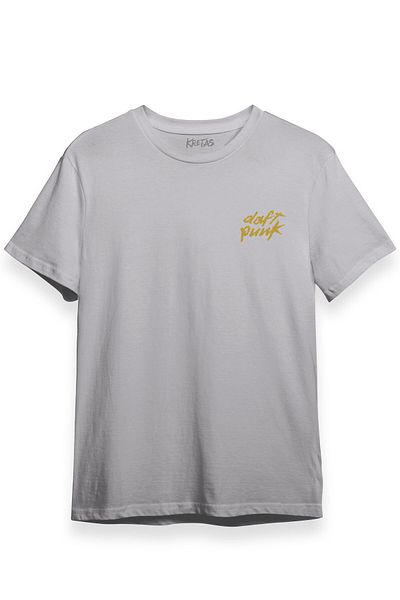 Kretas Μπλουζάκι Unisex γκρι Daft Punk Music Get Lucky Music Μίνιμαλ μπλουζάκι με στάμπα μπροστά